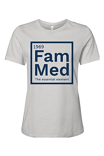 Women's Relaxed Jersey Short Sleeve Tee - 1969 Fam Med Logo - DTG image thumbnail