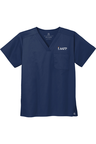 Unisex WorkFlex Chest Pocket V-Neck Top image thumbnail