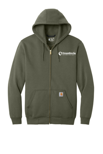 SLA-Carhartt Midweight Hooded Zip-Front Sweatshirt - CTK122 - White image thumbnail