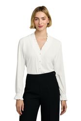 Image of Brooks Brothers Women's Long Sleeve Ruffle Collar Blouse