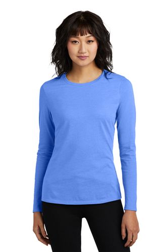LADIES District Perfect Blend CVC Long Sleeve Tee - DT110_1Clr Front image thumbnail