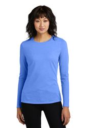 Image of LADIES District Perfect Blend CVC Long Sleeve Tee - DT110_1Clr Front