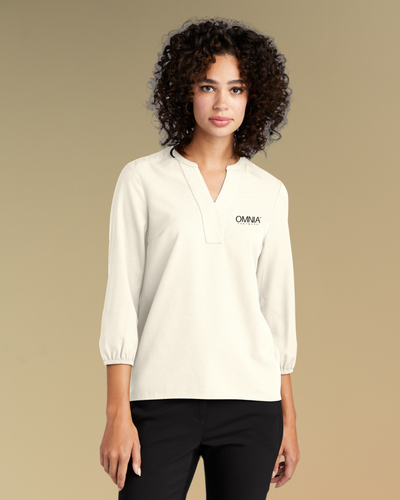 Mercer+Mettle® Women's Stretch Crepe 3/4-Sleeve Blouse image thumbnail