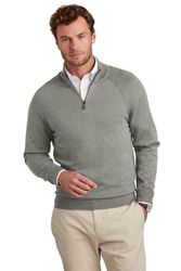 Image of Brooks Brothers Cotton Stretch 1/4-Zip Sweater