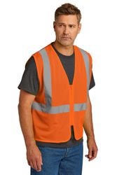 Image of CornerStone ANSI 107 Class 2 Economy Mesh Zippered Vest. CSV101
