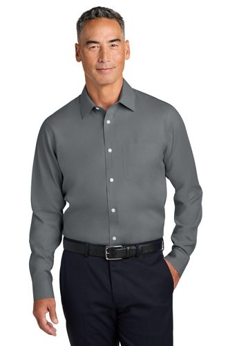 Brooks Brothers Wrinkle-Free Stretch Pinpoint Spread Collar Shirt BB18012 image thumbnail