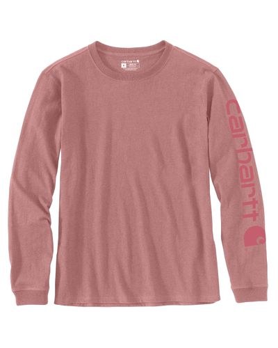 Carhartt 103401 Womens Dearborn Loose LS Logo T-Shirt D&B image thumbnail
