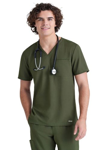 Grey's Anatomy - Men's 1-Pocket V-Neck Journey Scrub Top image thumbnail