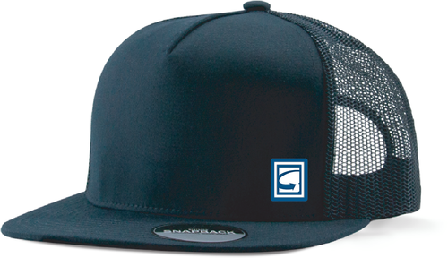 Traditional 5-panel Pro Trucker Cap - Solid Blue Black image thumbnail