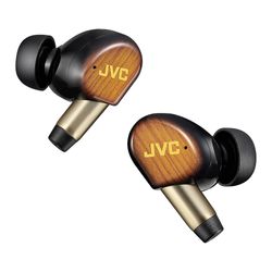 Image of JVC Wood Masterpiece True Wireless Earbuds, Sunburst Brown