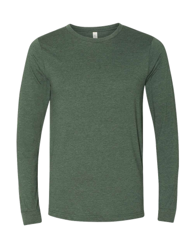 UNISEX Bella Heather CVC Long Sleeve Tee - 3501CVC_1Clr Front image thumbnail