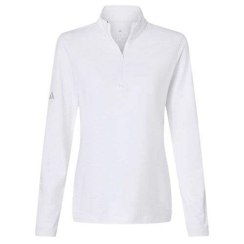 Adidas Women's Textured Stripe Quarter-Zip Pullover image thumbnail