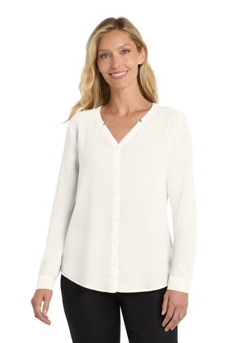 Port Authority Women's Long Sleeve Button-Front Blouse image thumbnail