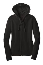 Image of District Women's Fitted Jersey Full-Zip Hoodie. DT2100
