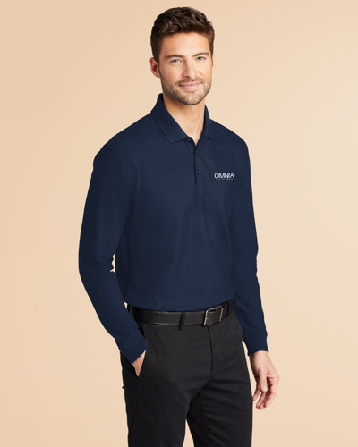 Port Authority Long Sleeve Core Classic Pique Polo image thumbnail