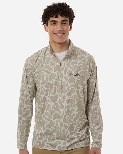 Men's Airweight KC Printed Quarter-Zip Pullover image thumbnail