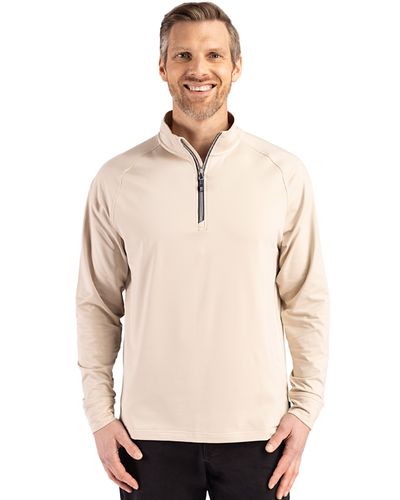 Cutter & Buck TALL Adapt Eco Knit Stretch Recycled Mens Quarter Zip Pullover - BCK01143 image thumbnail