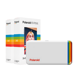 Image of Polaroid Hi-Print Everything Box White, Contains Photo Printer and 2 boxes of 20 sheet film