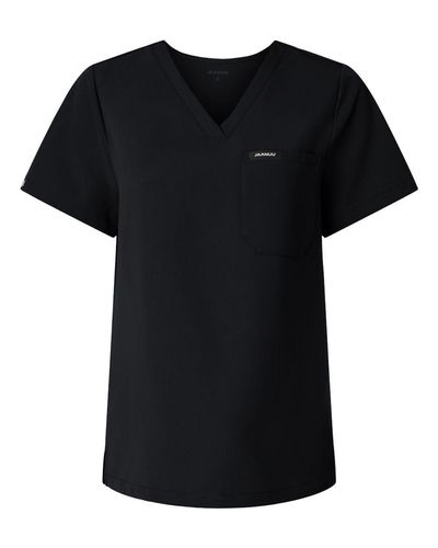 Jaanuu Women's Rhena Essential 1-Pocket Scrub V-Neck Top image thumbnail