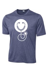 Image of Sport-Tek Tall Heather Contender Tee - Smile Logo - DTG