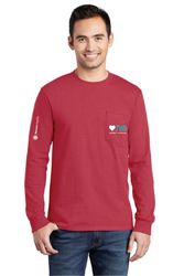 Image of Atrium Health Heart Health Long Sleeve Tee - with Pocket