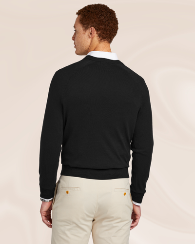 Brooks Brothers Cotton Stretch V-Neck Sweater image thumbnail