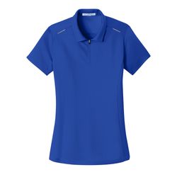 Image of Port Authority Ladies Pinpoint Mesh Zip Polo
