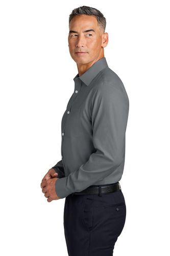 Brooks Brothers Wrinkle-Free Stretch Pinpoint Spread Collar Shirt BB18012 image thumbnail