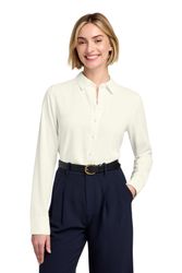 Image of Brooks Brothers Women's Full-Button Satin Blouse BB18007
