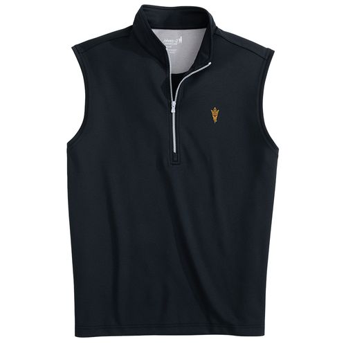 Men’s Johnnie-O Arizona State Daves Performance ¼ zip Vest (Sparky Logo)  image thumbnail