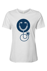 Image of Women's Relaxed Jersey Short Sleeve Tee - Smile Logo - DTG