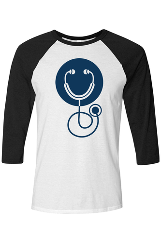 Unisex Three-Quarter Sleeve Baseball Tee - Smile Logo - DTG image thumbnail