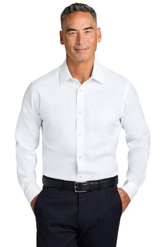 Brooks Brothers Wrinkle-Free Stretch Pinpoint Spread Collar Shirt BB18012 image thumbnail