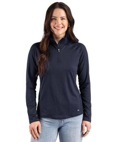 Cutter & Buck Prospect Recycled Featherlight Stretch Womens Quarter Zip image thumbnail