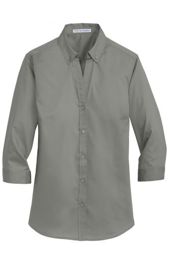 Port Authority Women's 3/4-Sleeve SuperPro Twill Shirt image thumbnail