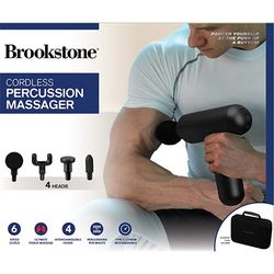 Image of (Min 25) Brookstone Cordless Handheld Deep Tissue Percussion Massager