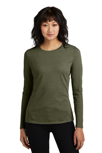 LADIES District Perfect Blend CVC Long Sleeve Tee - DT110_1Clr Front image thumbnail