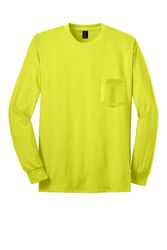 Image of 2410 Cotton Long Sleeve T-Shirt - Safety Green