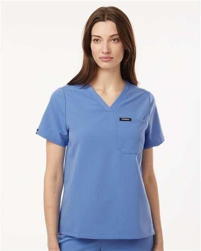 Jaanuu Women's Rhena Essential 1-Pocket Scrub V-Neck Top image thumbnail
