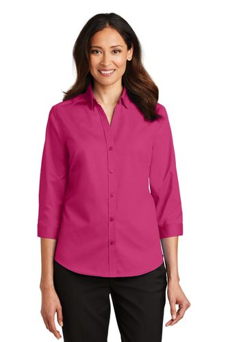 Port Authority Women's 3/4-Sleeve SuperPro Twill Shirt image thumbnail