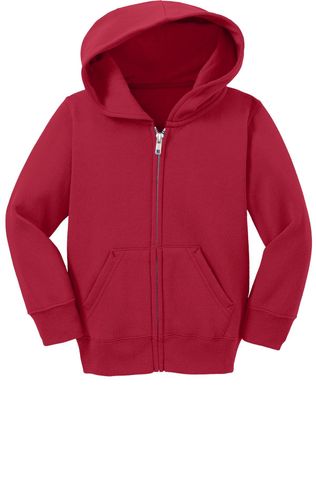 Port & Co Toddler Core Fleece Full-Zip Hooded Sweatshirt image thumbnail