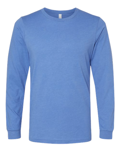 UNISEX Bella Heather CVC Long Sleeve Tee - 3501CVC_1Clr Front image thumbnail