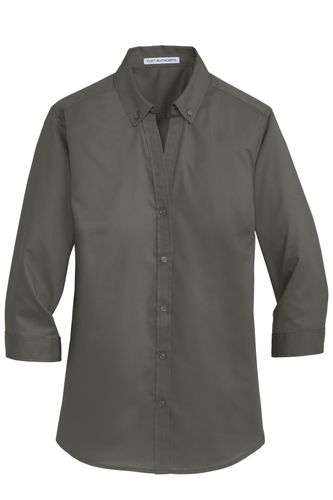Port Authority Women's 3/4-Sleeve SuperPro Twill Shirt image thumbnail