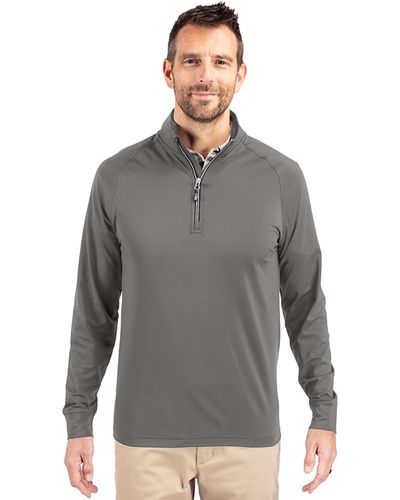 Cutter & Buck TALL Adapt Eco Knit Stretch Recycled Mens Quarter Zip Pullover - BCK01143 image thumbnail