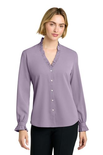 Brooks Brothers Women's Long Sleeve Ruffle Collar Blouse image thumbnail