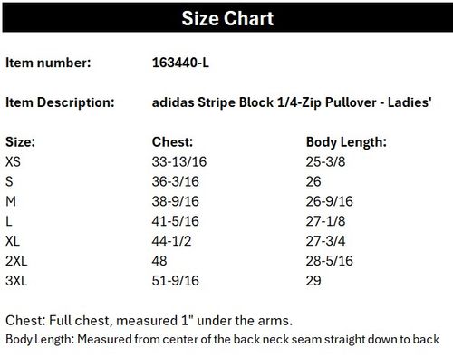 adidas® Stripe Block Gray 1/4-Zip Pullover- Ladies' image thumbnail