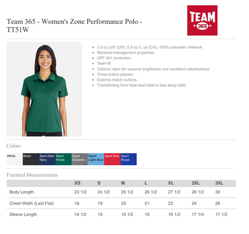 Women's Zone Performance Polo image thumbnail