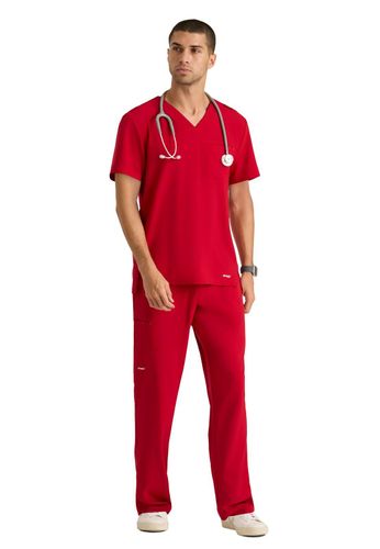 Grey's Anatomy - Men's 1-Pocket V-Neck Journey Scrub Top image thumbnail
