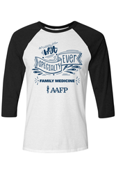 Image of Unisex Three-Quarter Sleeve Baseball Tee - Best Specialty Logo - DTG