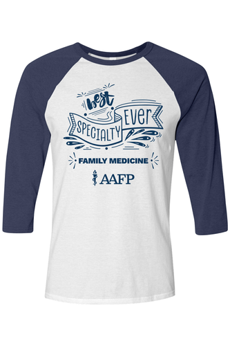 Unisex Three-Quarter Sleeve Baseball Tee - Best Specialty Logo - DTG image thumbnail